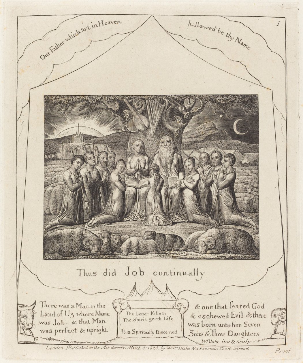 Job et sa famille - William Blake