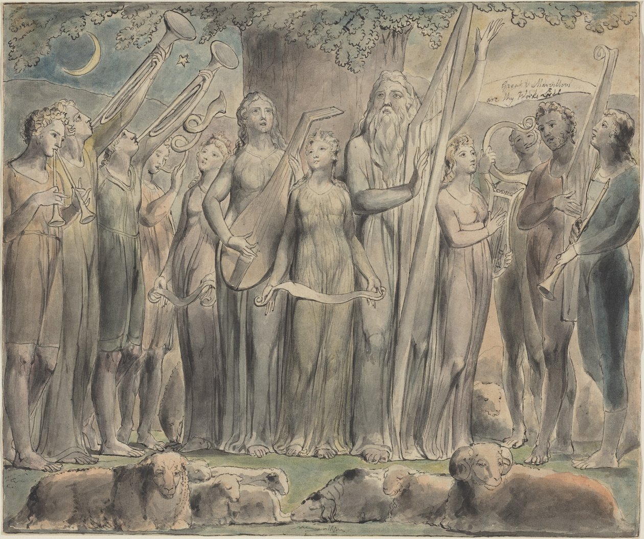 Job et sa famille retrouvent la prospérité - William Blake