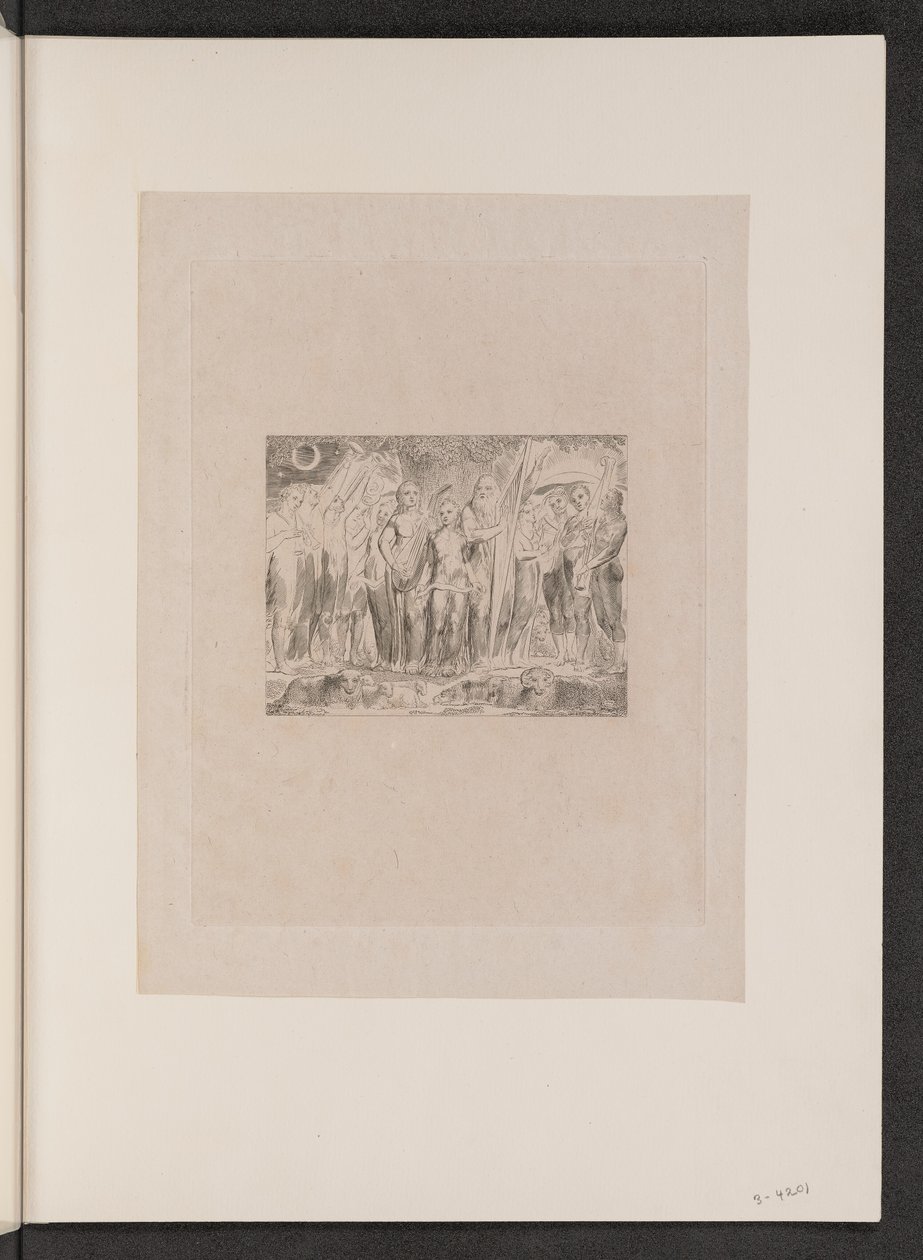 Job et sa famille restaurés à la prospérité - William Blake