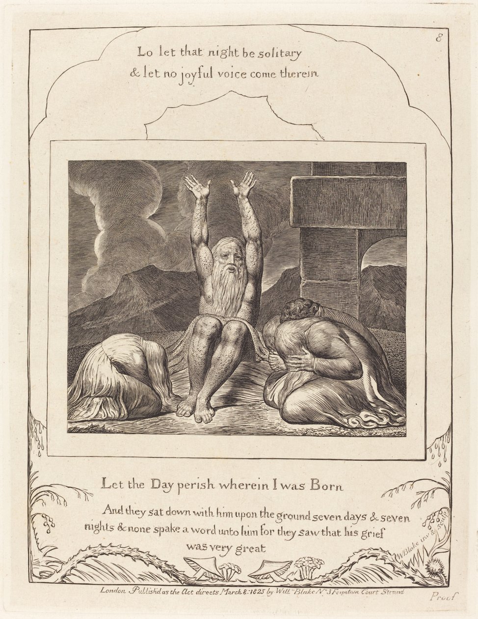 Le désespoir de Job, 1825 - William Blake