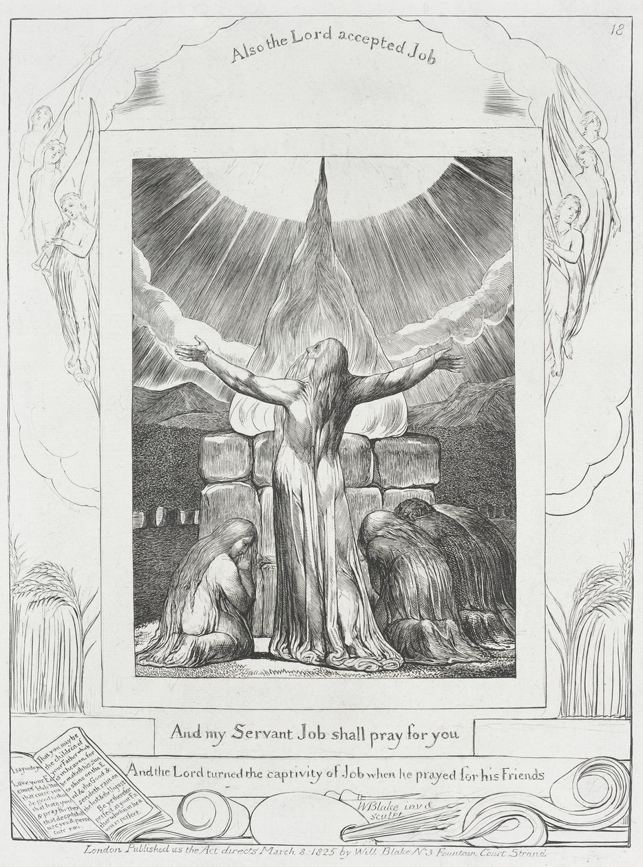 La prière de Job a été exaucée - William Blake