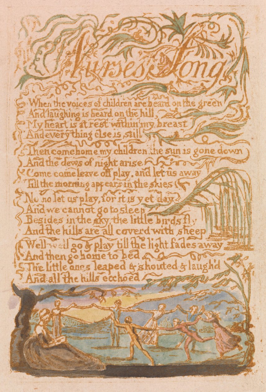 Lied der Amme (Platte 22) - William Blake