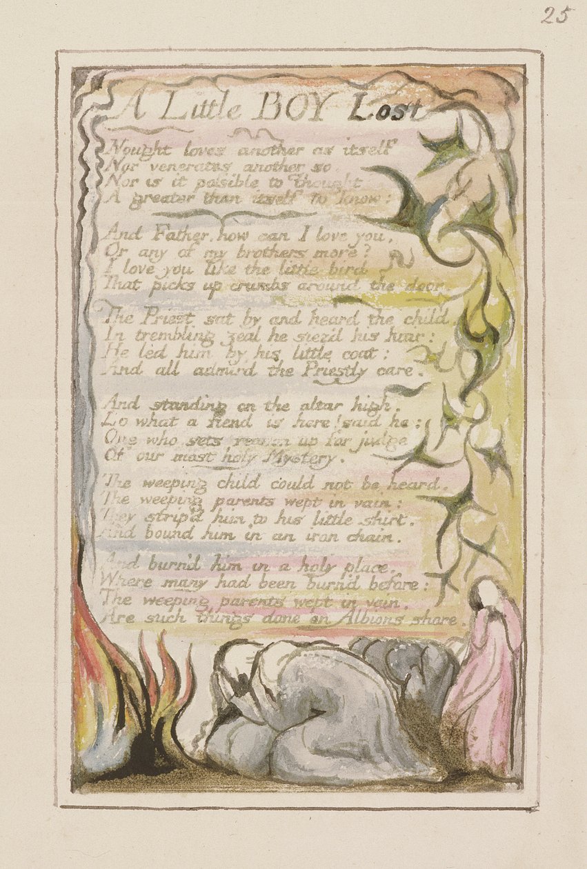 P.124-1950.pt53 Un Petit Garçon Perdu : planche 53 de Songs of Innocence and of Experience (copie R) vers 1802-08 - William Blake