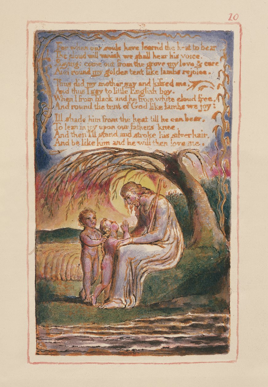 P.125-1950.pt10 Le Petit Garçon Noir (suite) : planche 10 de Songs of Innocence and of Experience (copie AA) vers 1815-26 - William Blake