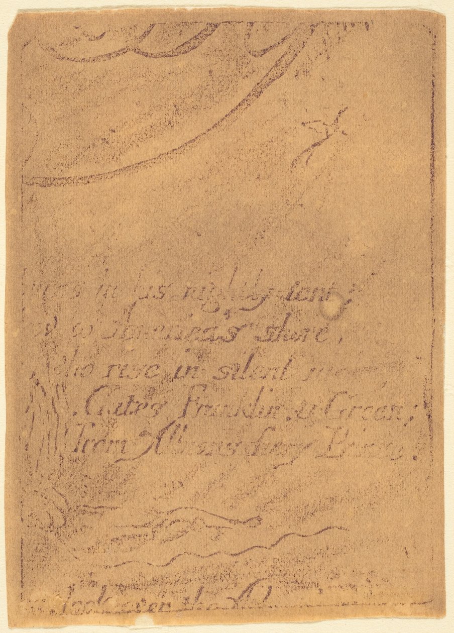 Neudruck von Fragment einer stornierten Platte für "Eine Prophezeiung" - William Blake