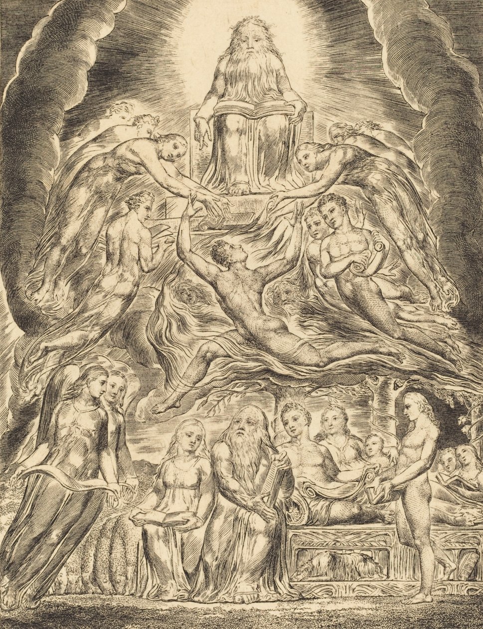 Satan devant le trône de Dieu - William Blake