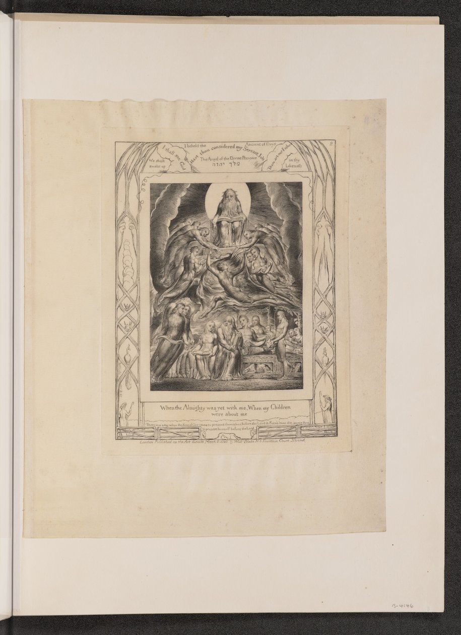Satan devant le trône de Dieu, 1825 - William Blake