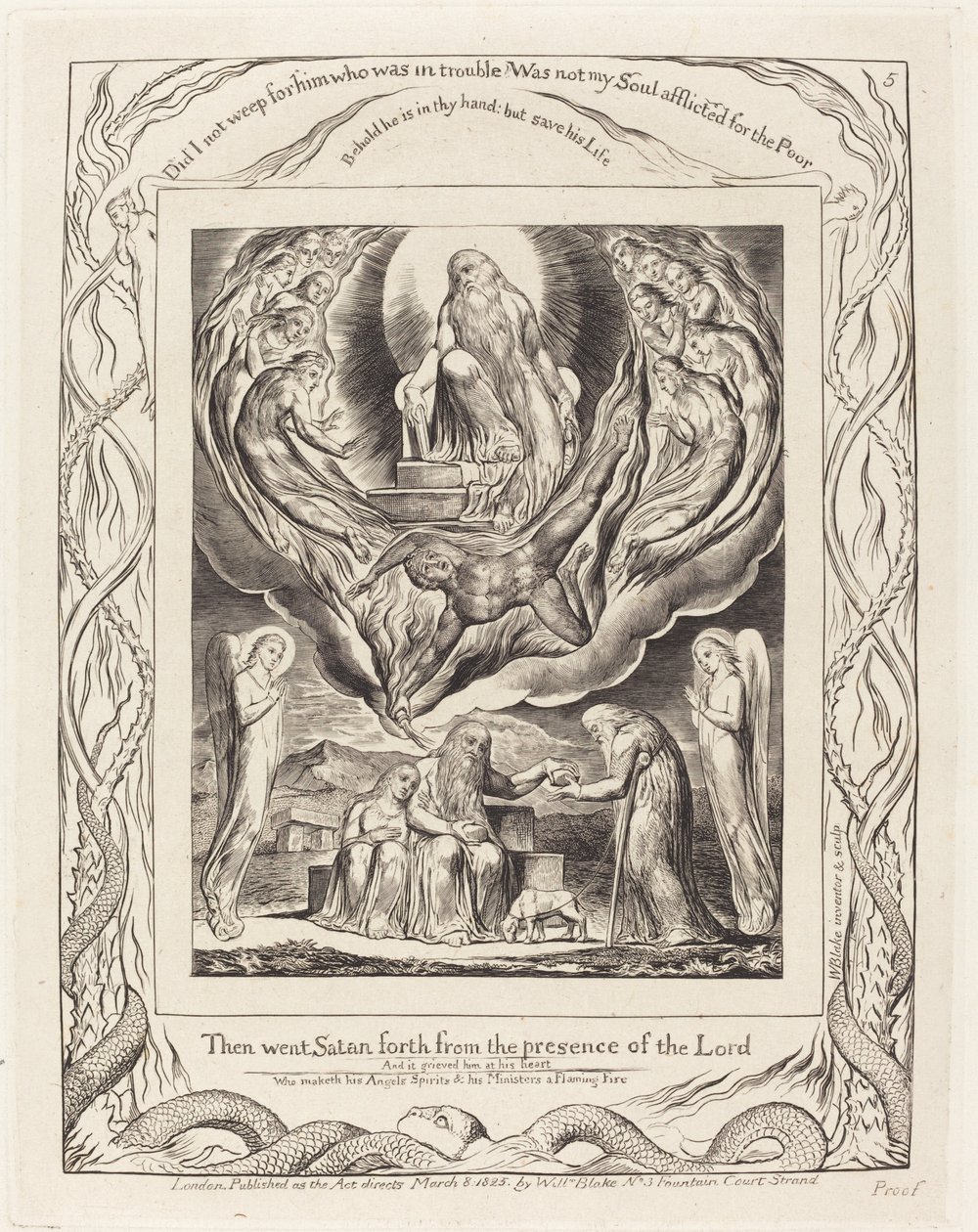 Satan quittant la présence du Seigneur - William Blake