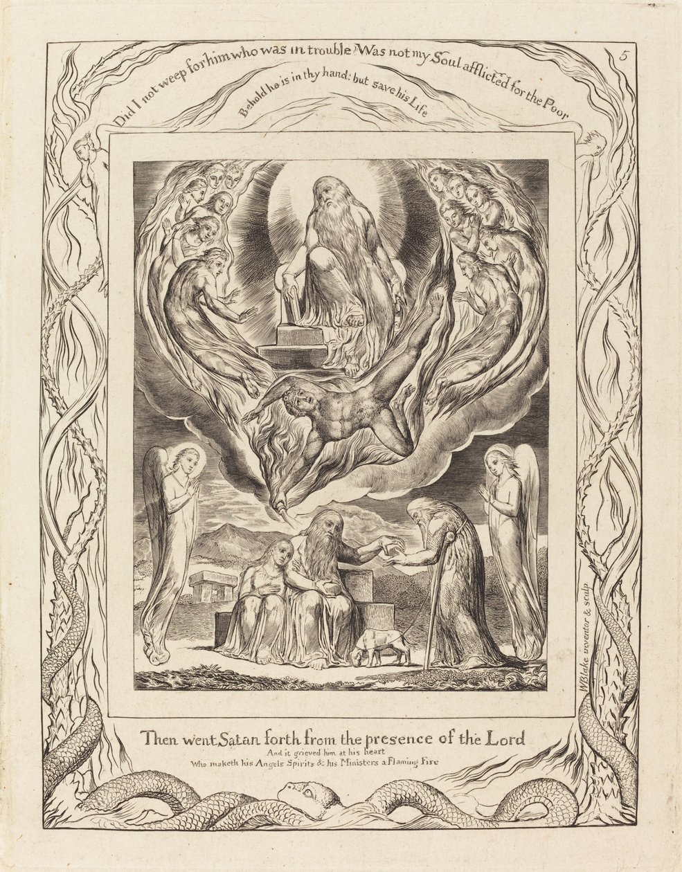 Satan quittant la présence du Seigneur - William Blake