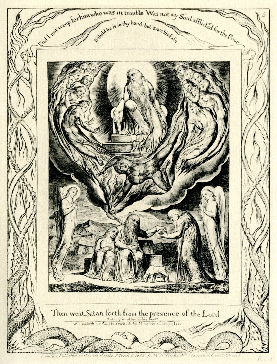 Le Livre de Job 2:7 illustré par William Blake - William Blake