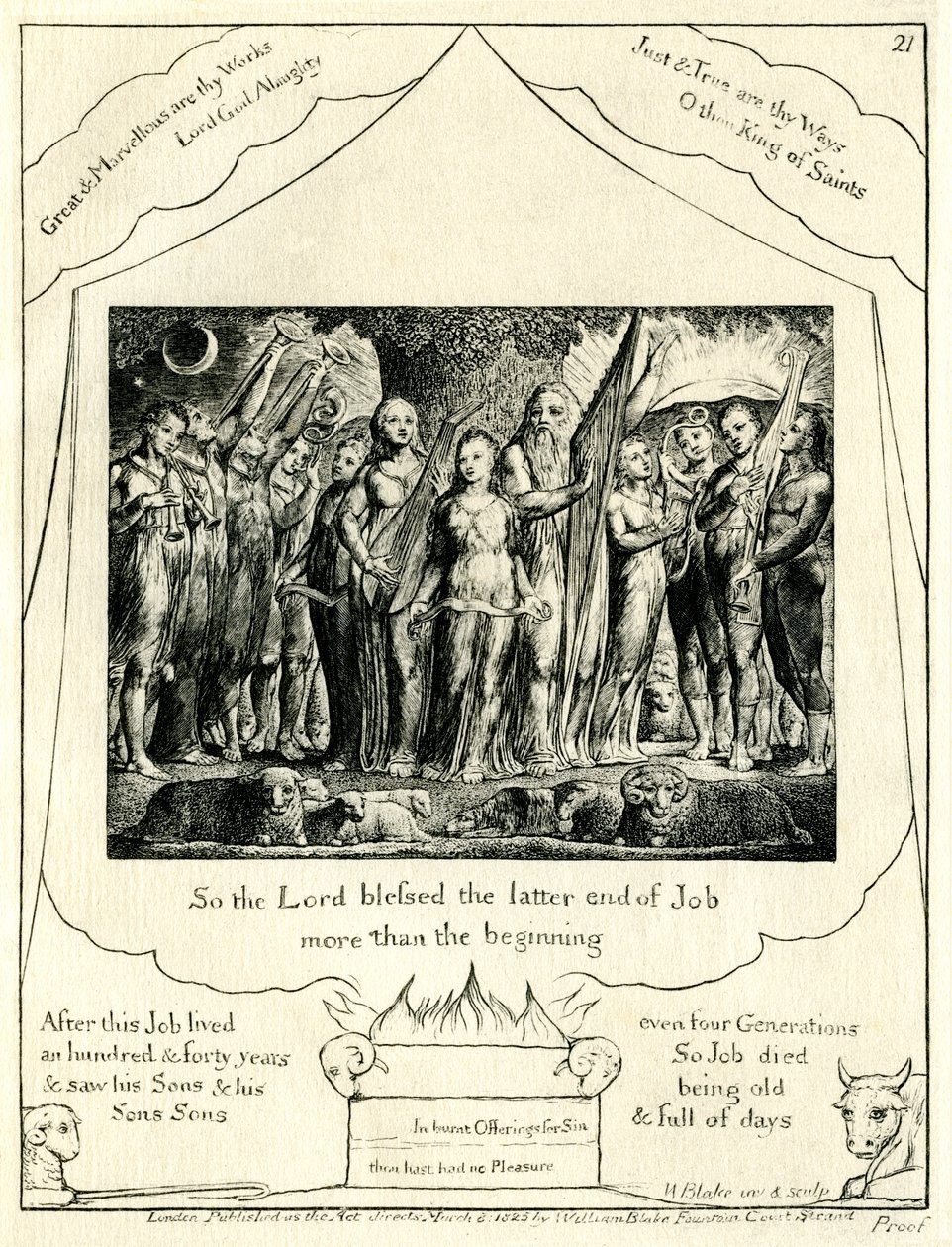 Le Livre de Job 42:12 illustré par William Blake - William Blake