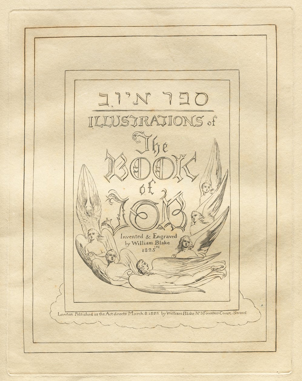 Le Livre de Job : Page de Titre - William Blake