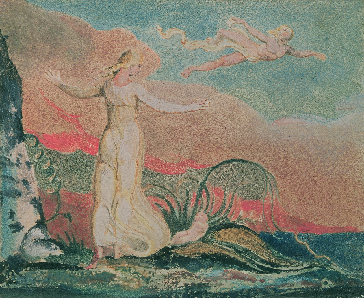 Le Livre de Thel; Planche 4 Thel dans la Vallée de Har, 1794 - William Blake