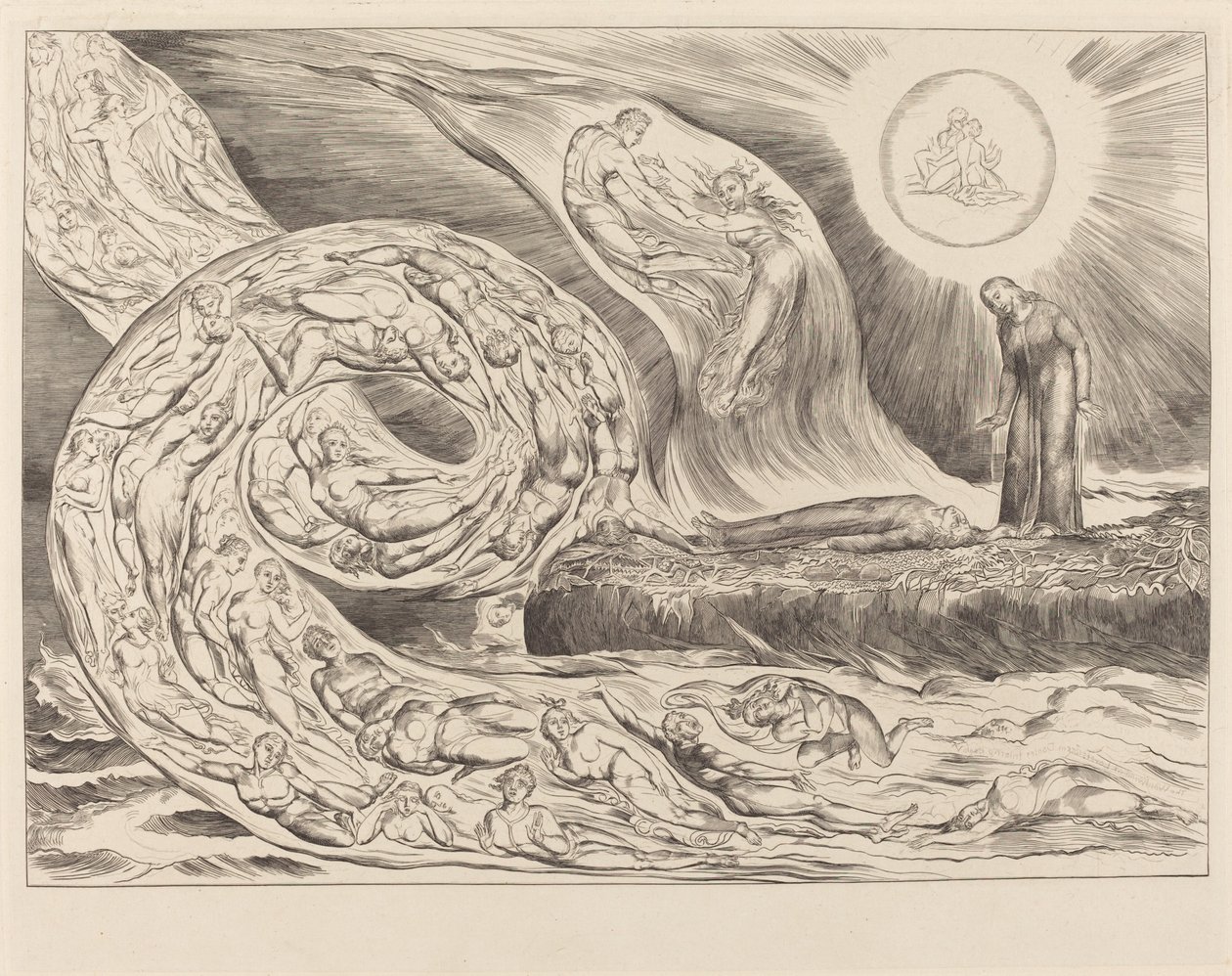 Le Cercle des Luxurieux; Paolo et Francesca - William Blake