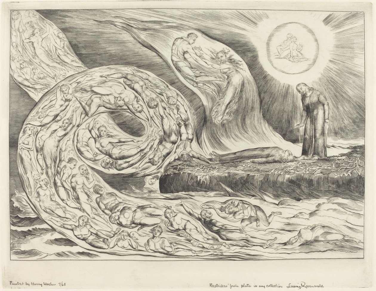 Le Cercle des Luxurieux; Paolo et Francesca - William Blake