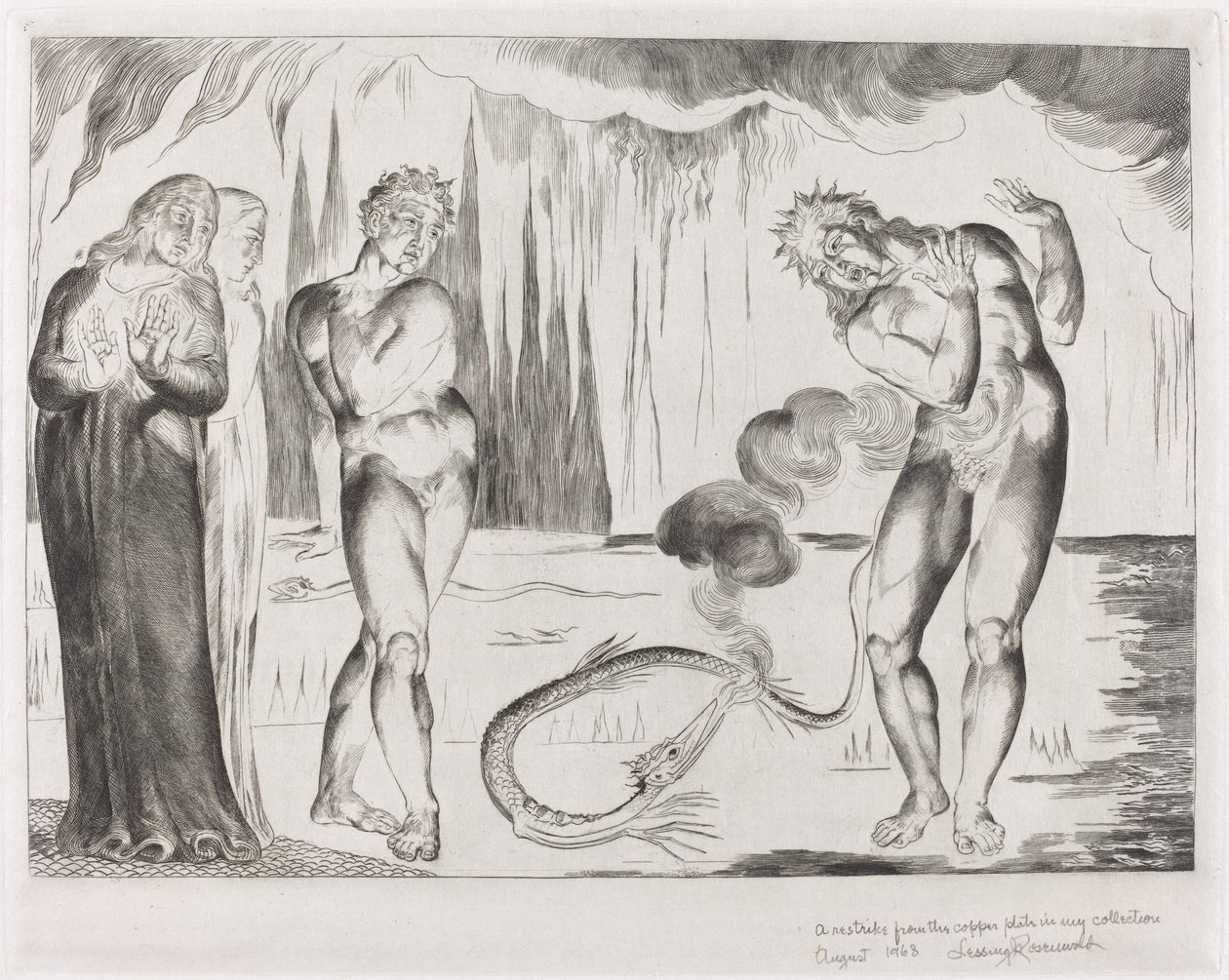 Le cercle des voleurs, Buoso Donati attaqué par le serpent - William Blake