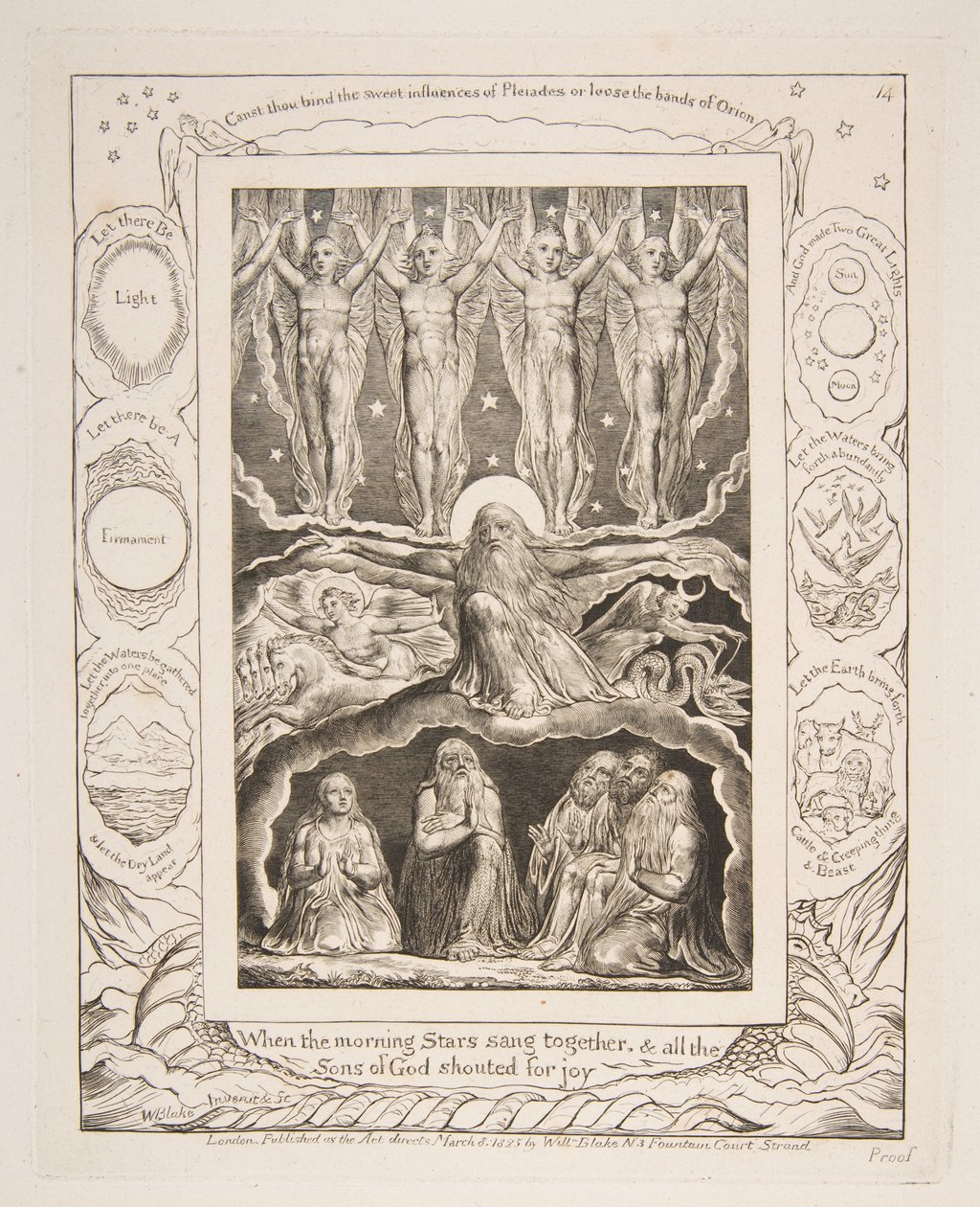 La Création, des Illustrations du Livre de Job, 1825-26 - William Blake