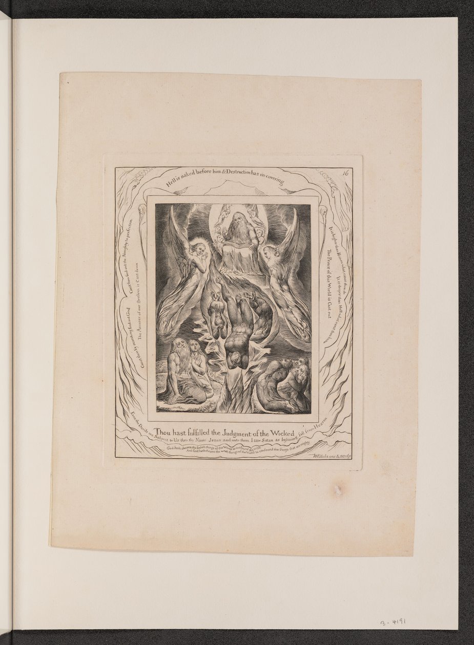 La chute de Satan, 1825 - William Blake