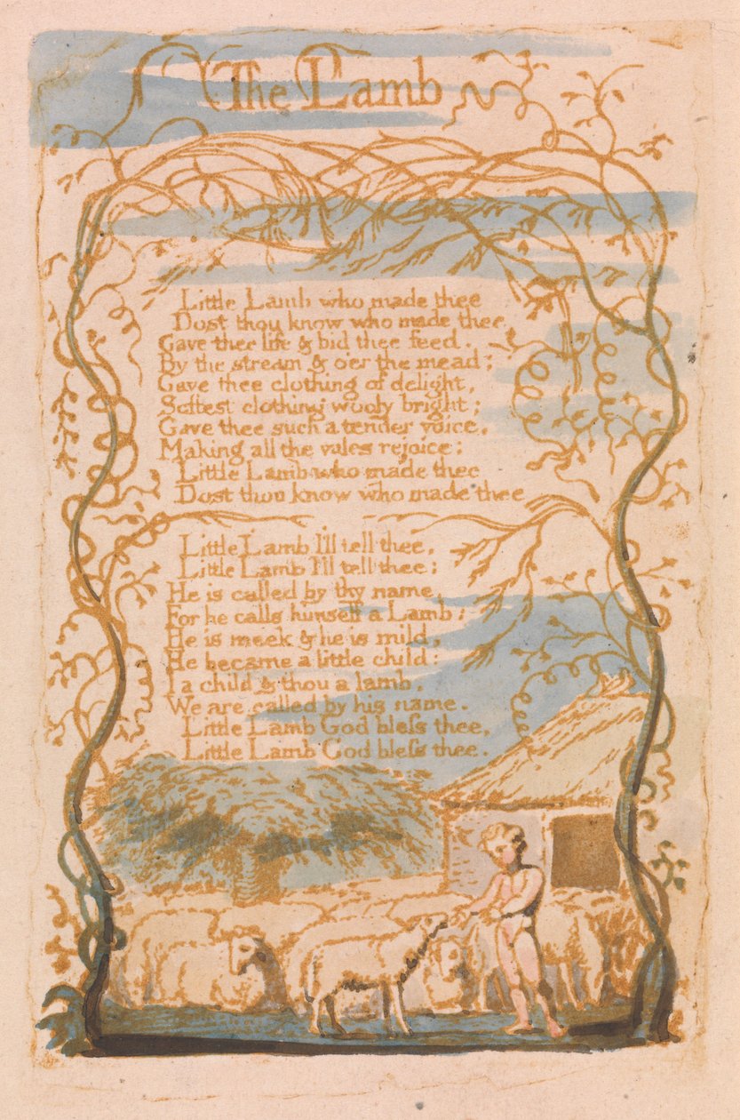 Das Lamm (Tafel 8) - William Blake