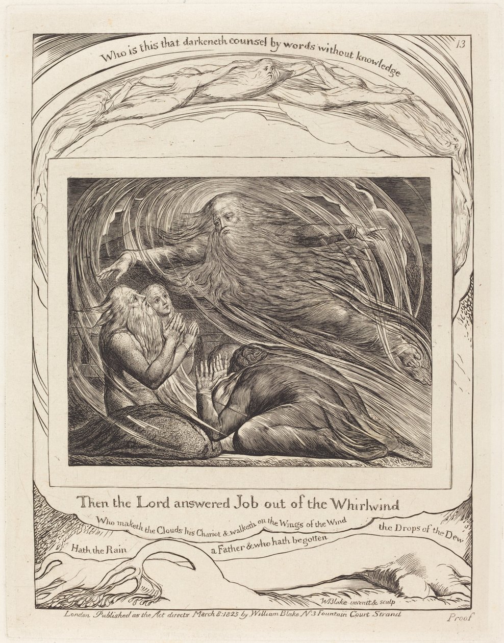 Le Seigneur répondant à Job du tourbillon - William Blake