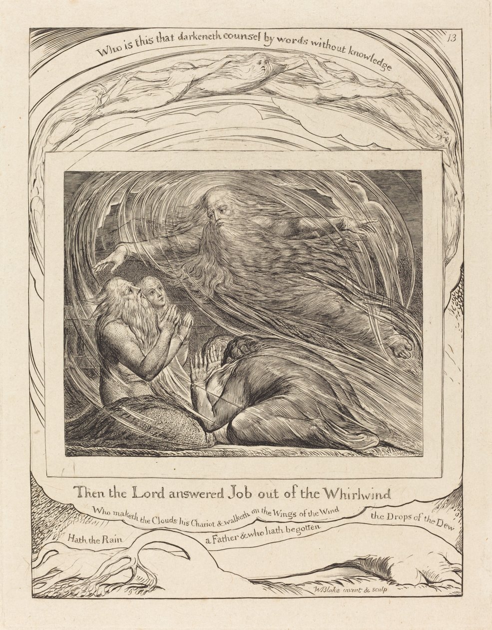 Le Seigneur répondant à Job du tourbillon - William Blake