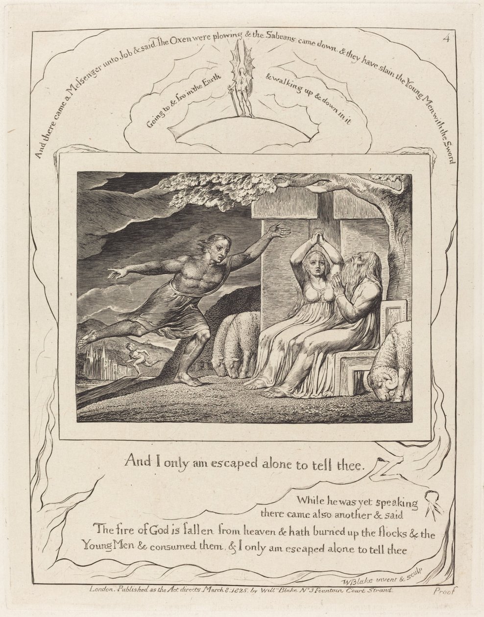 Les messagers annoncent à Job ses malheurs - William Blake