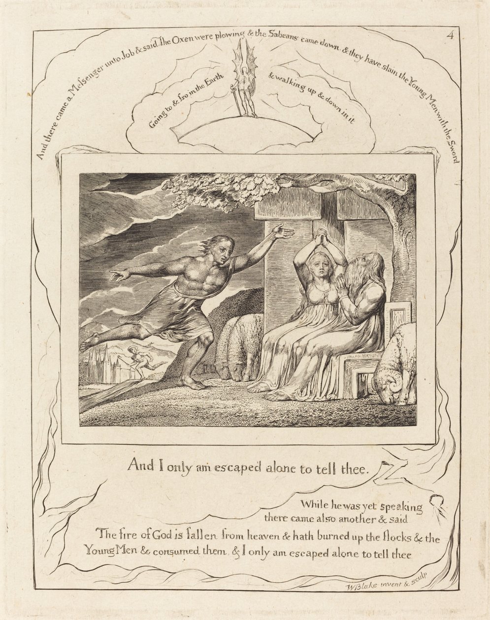 Les messagers annoncent à Job ses malheurs - William Blake