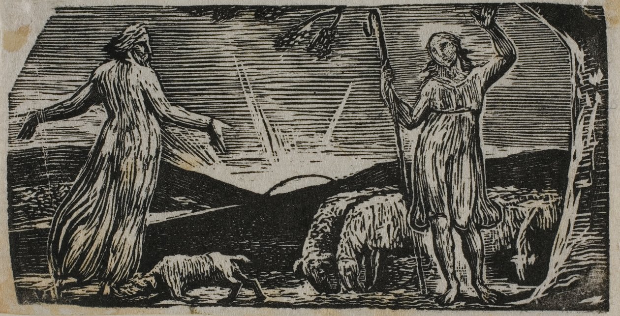 Thenot réprimande Colinet, des Pastorales de Virgile - William Blake