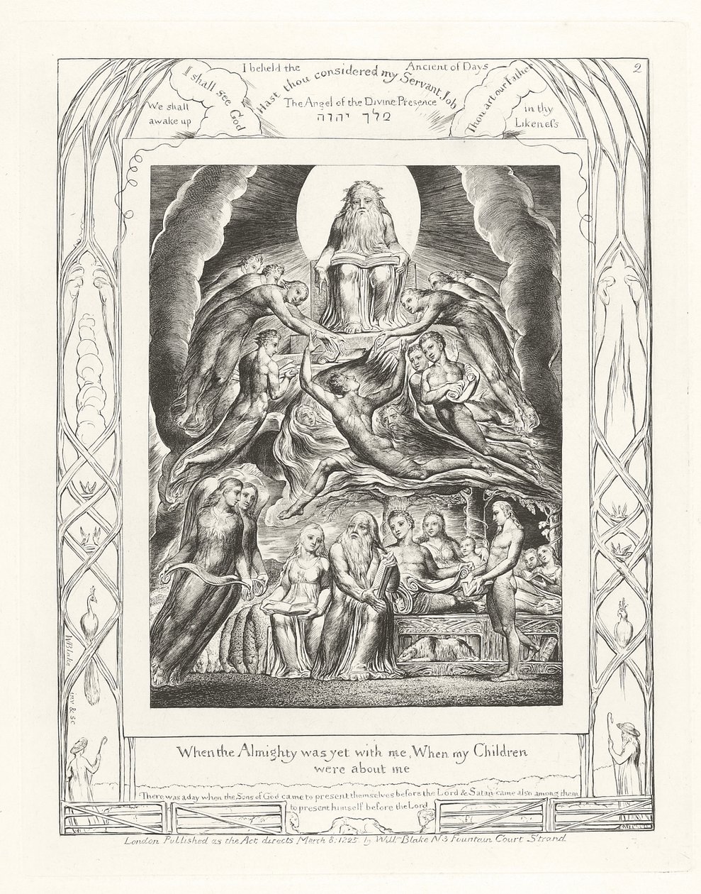 Quand le Tout-Puissant était encore avec moi, quand mes enfants étaient autour de moi - William Blake