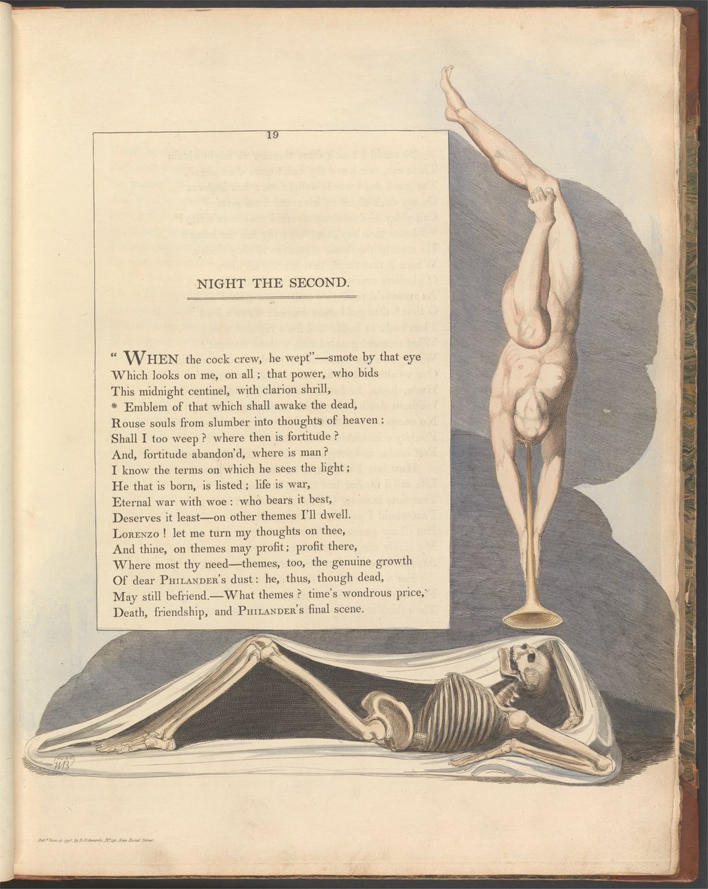 Les Pensées Nocturnes de Young, Page 19, "Emblème de ce qui réveillera les morts" - William Blake