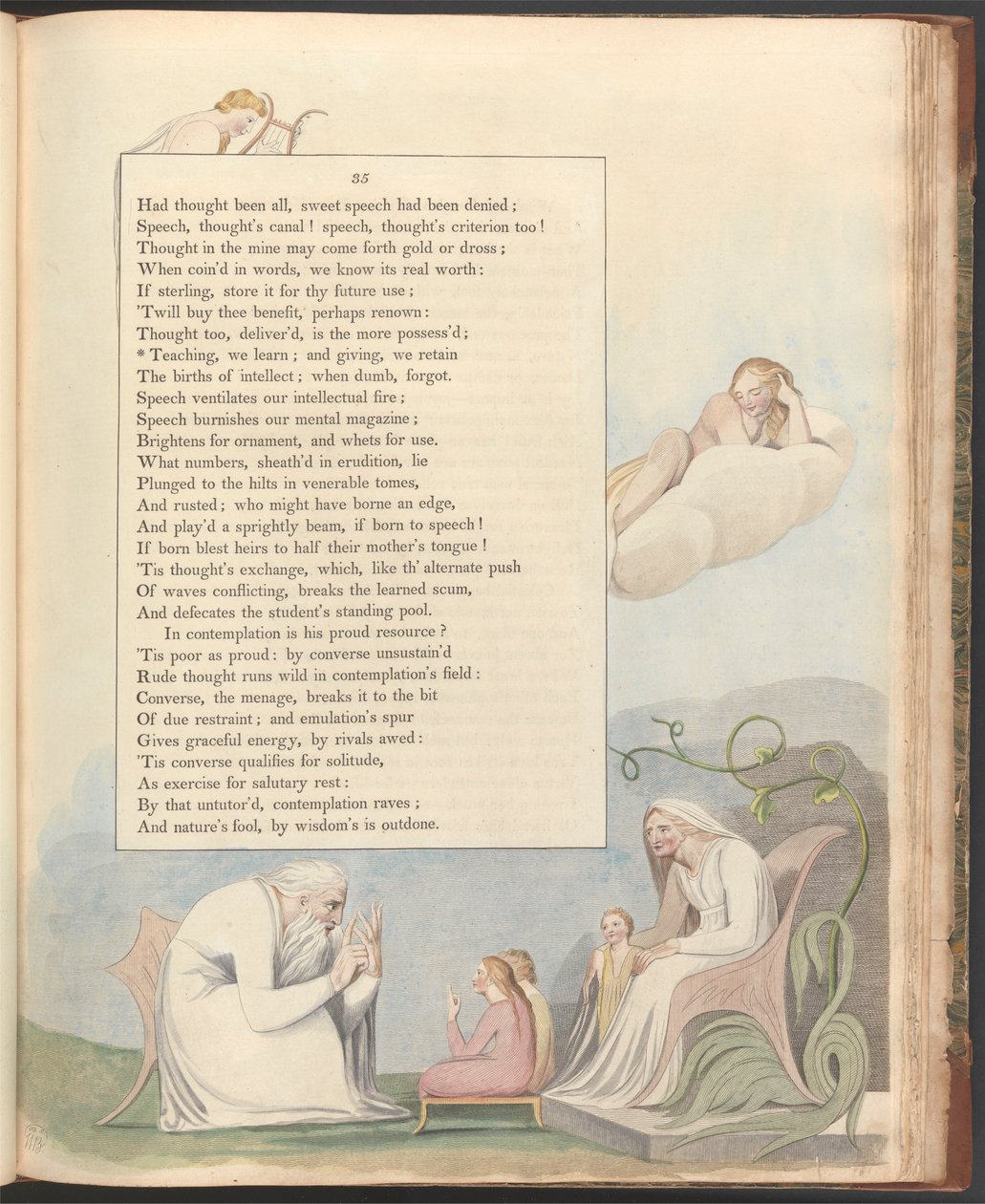 Les pensées nocturnes de Young, Page 35, "En enseignant, nous apprenons; et en donnant, nous retenons" - William Blake