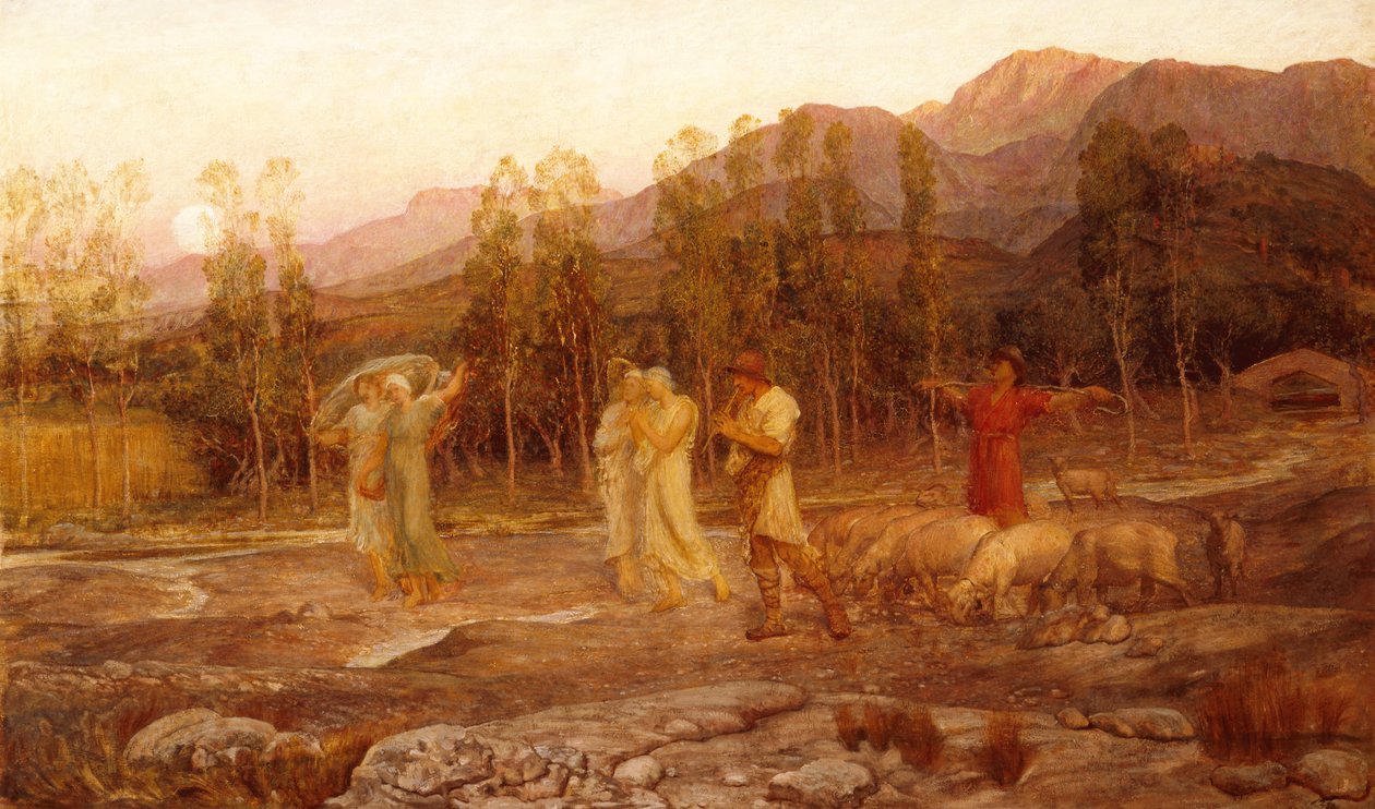Un pastoral, un souvenir de la vallée de Sparte - William Blake Richmond