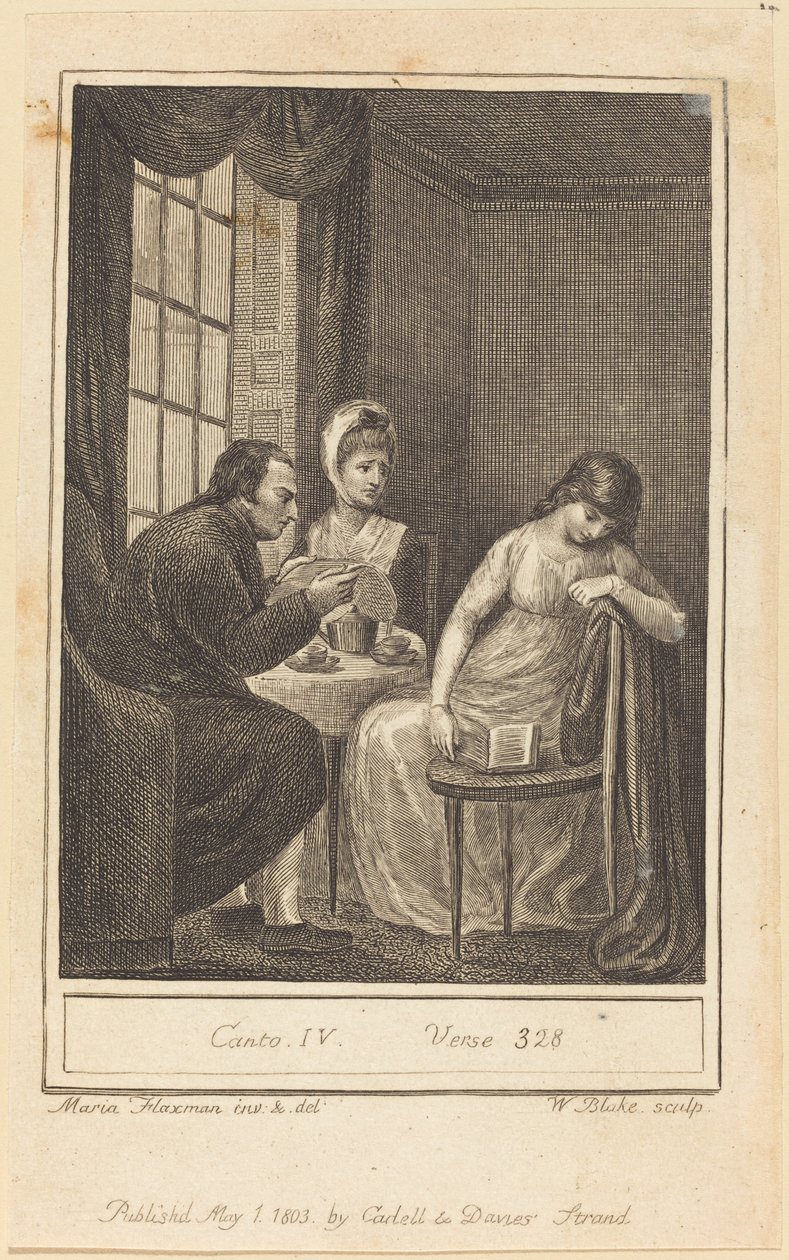 Chant IV, vers 328 - William Blake after Mary Ann Flaxman