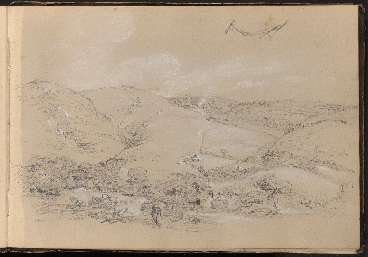 Scène de colline et de vallée - William Brockedon