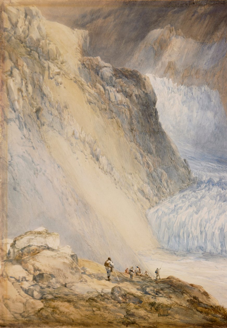 Le glacier du Rhône et le Galenstock, depuis la route du col de la Furka - William Callow