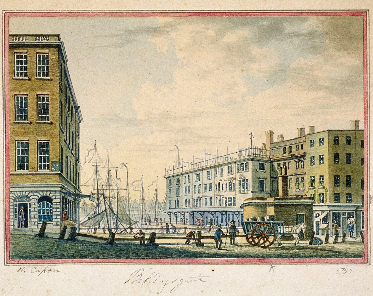 Marché de Billingsgate, Londres, 1799 - William Capon