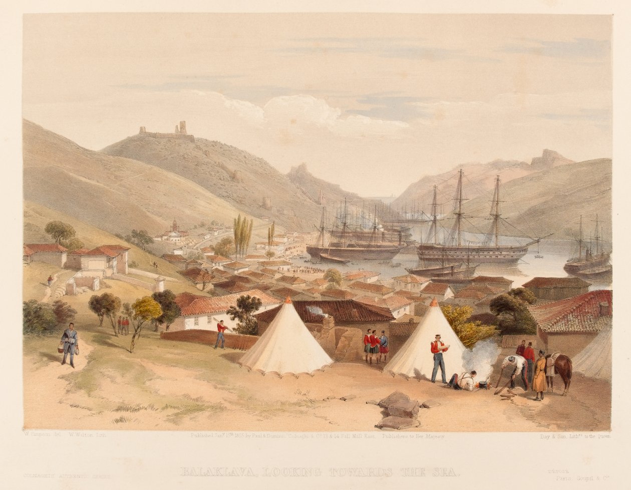 Balaklava regardant vers la mer - William Crimea Simpson