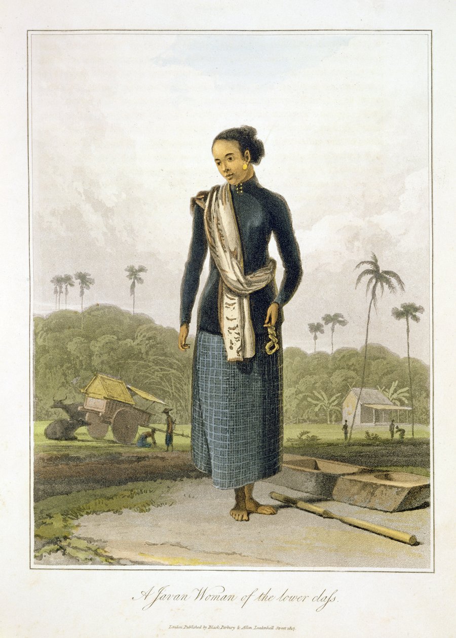 Une femme javanaise de la classe inférieure, planche 3 du Vol. I de 