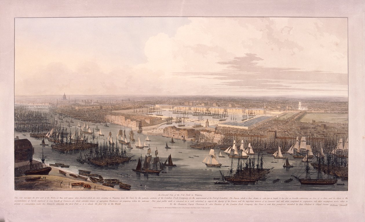 Les Docks de Londres - William Daniell