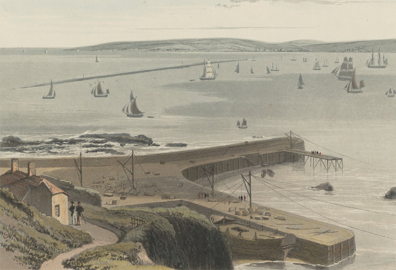 Quai à Straddon Point près de Plymouth - William Daniell