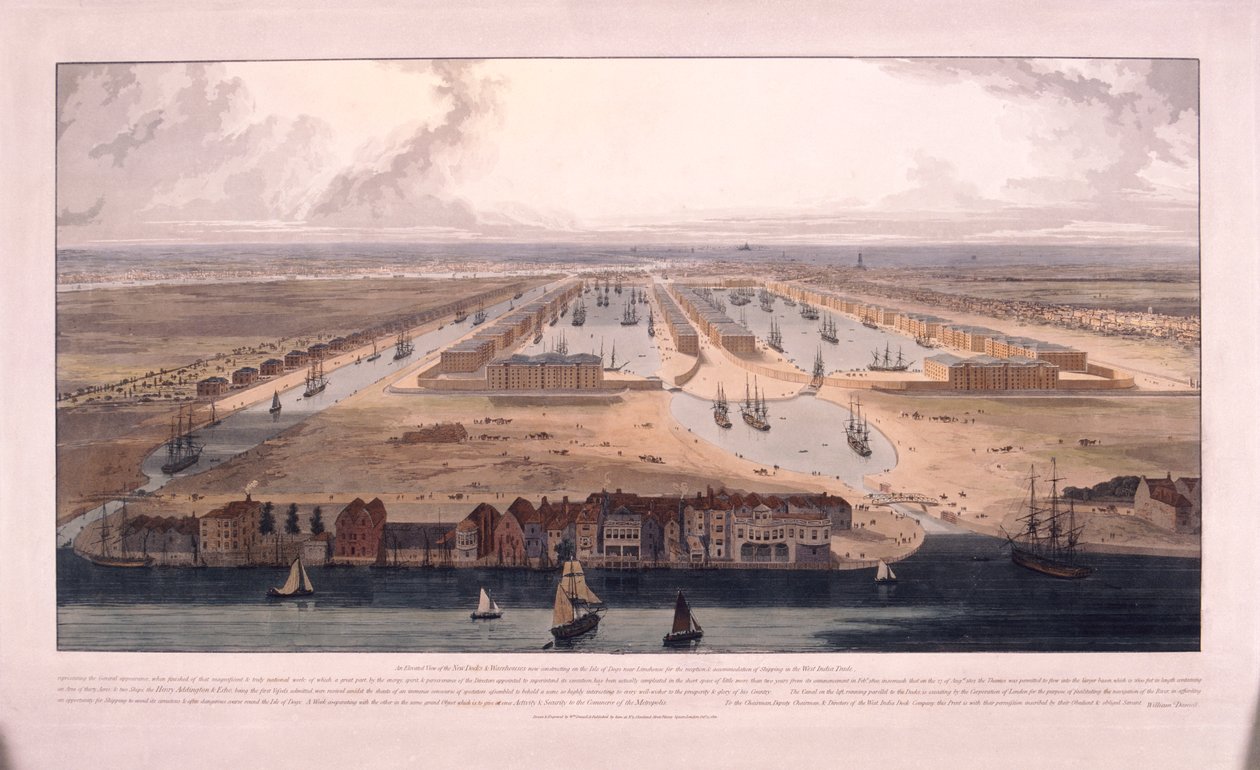 West India Docks, Poplar, Londres - William Daniell