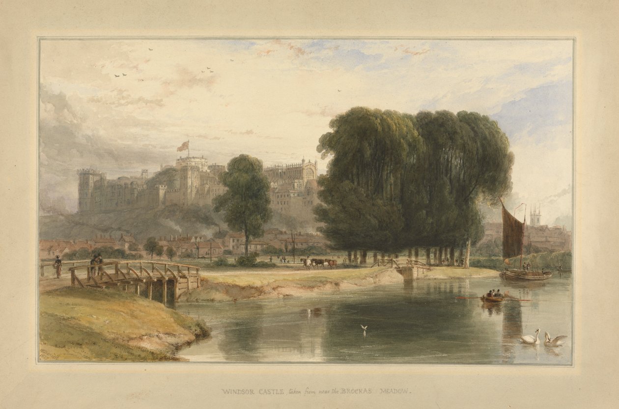 Château de Windsor près des prés de Brocas - William Daniell