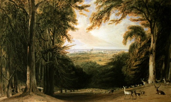 Paysage boisé, Windsor - William Daniell