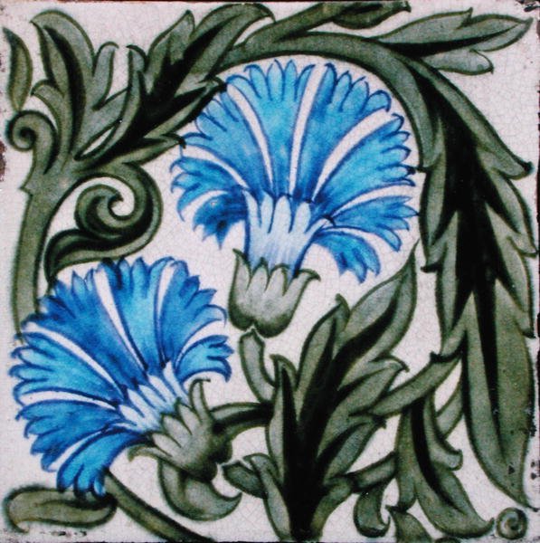 Carreau avec motif floral - William de Morgan