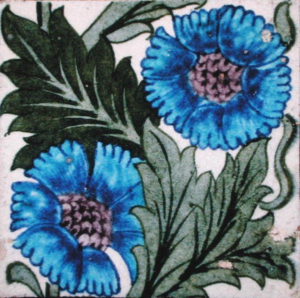 Carreau avec motif floral - William de Morgan