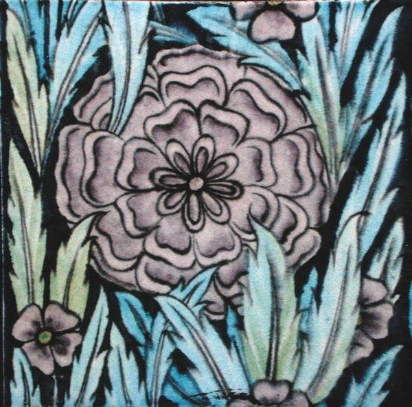 Carreau avec motif floral - William de Morgan