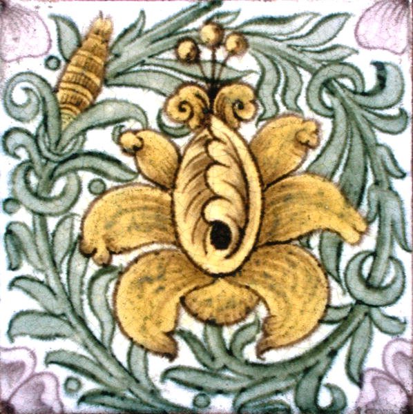 Carreau avec motif floral - William de Morgan