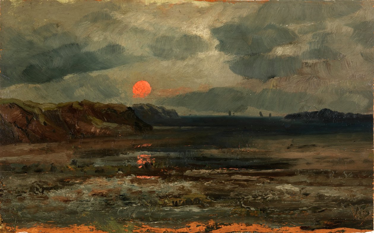 Lever de soleil sur les eaux de pêche--Maine, vers 1880 - William E. Norton
