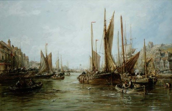Quai avec bateaux de pêche - William Edward Webb