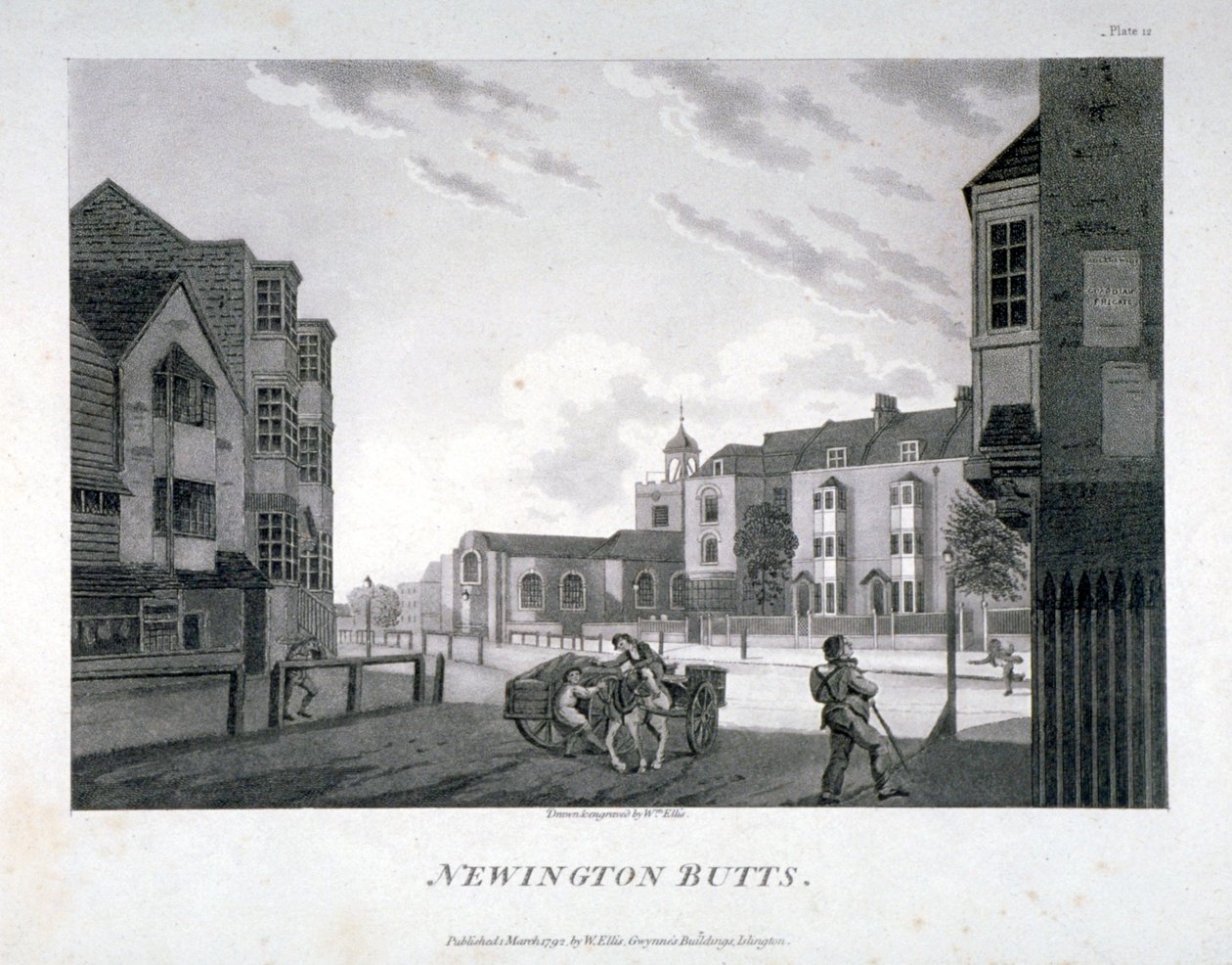 Newington Butts, Southwark, Londres, 1792 - William Ellis